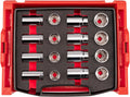 TEKTON 1/2 Inch Drive Shallow and Deep 6-Point Socket Set with Open Top Drawer and Rack, 16-Piece (1-1/16-1-1/2 in.) | SHD92701