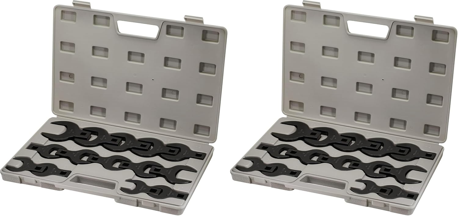 Titan 17299 14-Piece 1/2-Inch Drive Metric Jumbo Crowsfoot Wrench Set (Pack of 2)
