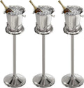 Ice Bucket with Stand Standing Champagne Bucket for Party Stainless Steel Wine Bucket Wine Cooler with Stand 5L Wine Chiller for Bar Ktv Weding