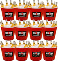 Reusable Red Plastic Ice Bucket for Parties - Large Beverage Tub, Wine Cooler, Beer Bucket, Drink Holder for Indoor/Outdoor Bars, Galvanized Tubs, Party Celebration, 201 Oz (Pack of 12)
