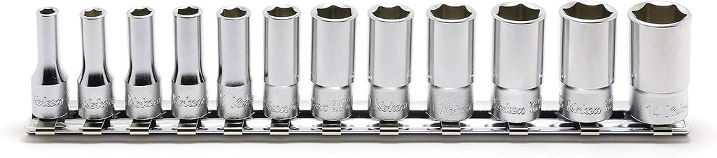 Ko-ken RS2300X/12 1/4 Sq. Dr. Socket set 4-14mm 6 point 12 pieces