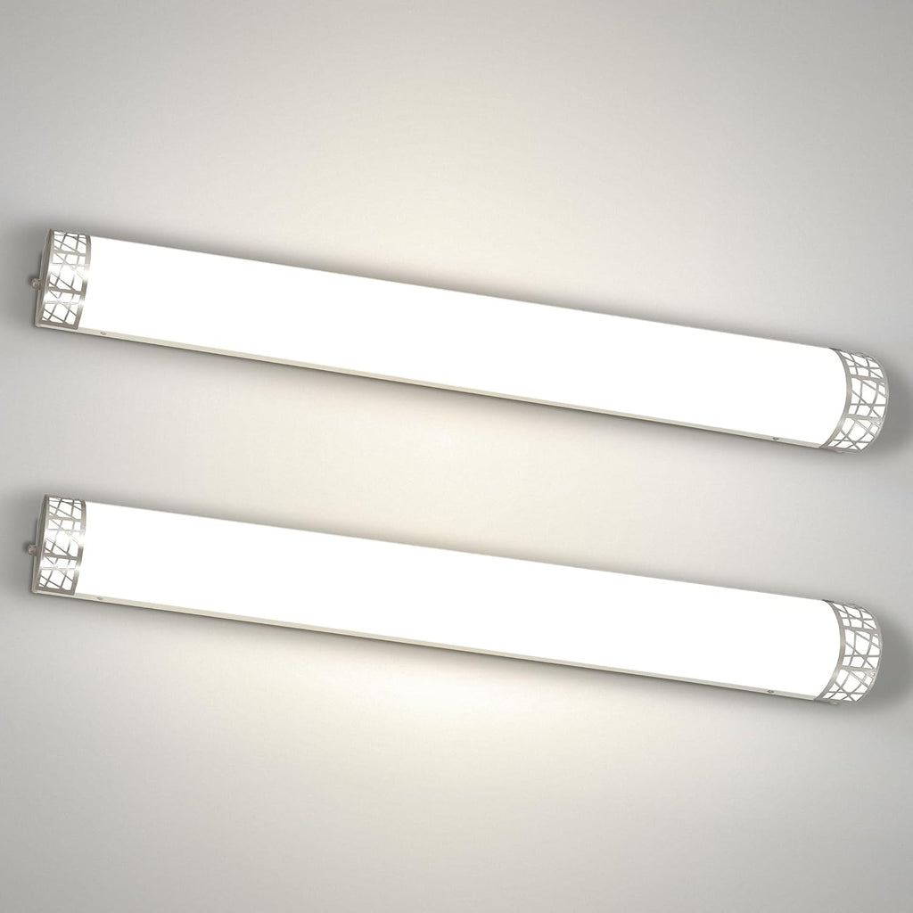 ASD 48 Inch LED Bathroom Vanity Light, 5CCT 2700K-5000K 35W, Dimmable Bathroom Light Fixtures, Modern Vanity Lights for Bathroom Lighting Fixtures Over Mirror, Wall Light Bar, Brushed Nickel, ETL, 2P