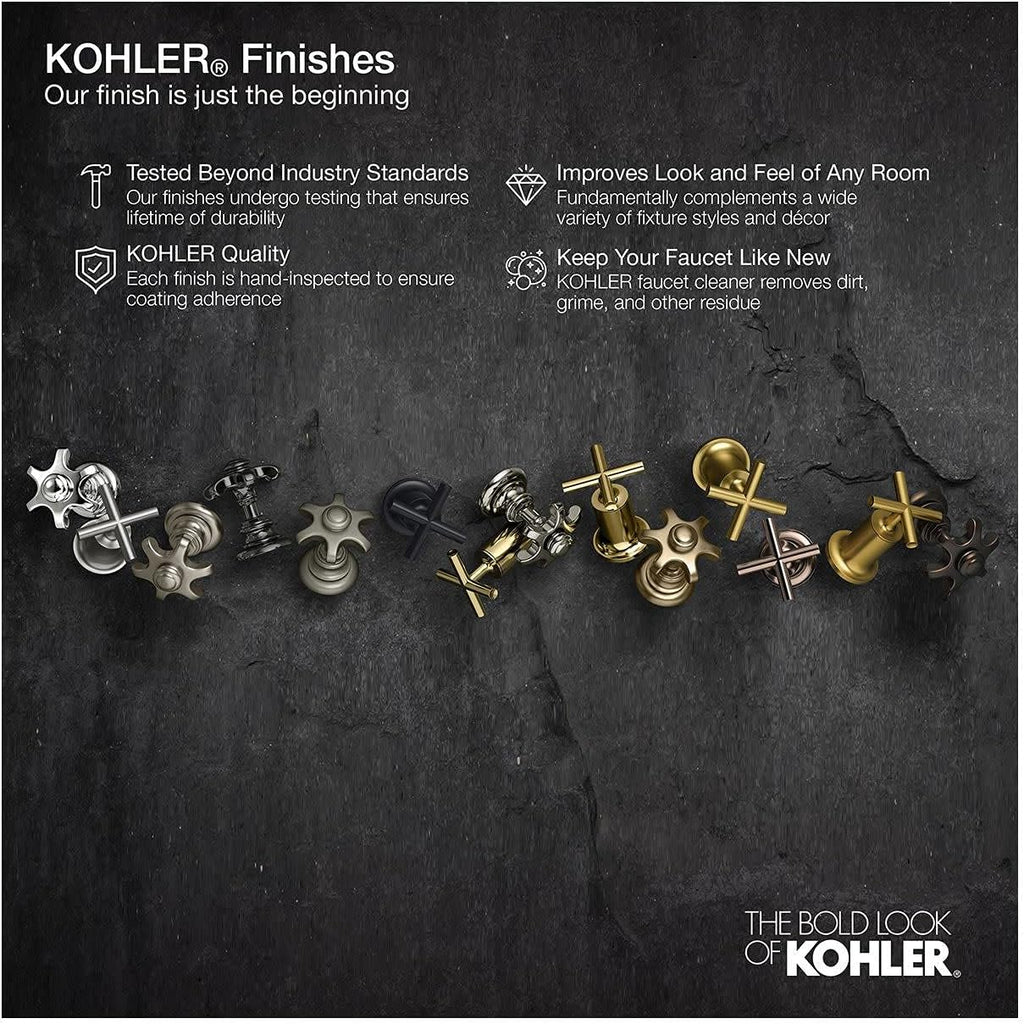 KOHLER K-TS97074-4G-CP Pitch Bath and Shower Trim Kit, Single-Function Showerhead, Diverter Bath Spout and Faceplace with Handle, 1.75 GPM, Polished Chrome