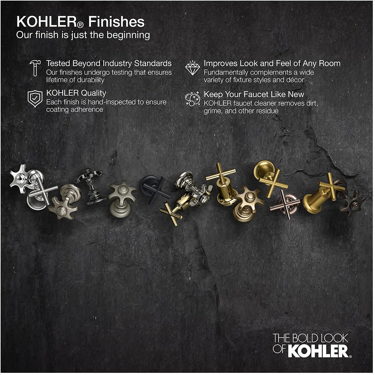 KOHLER K-TS97074-4G-CP Pitch Bath and Shower Trim Kit, Single-Function Showerhead, Diverter Bath Spout and Faceplace with Handle, 1.75 GPM, Polished Chrome