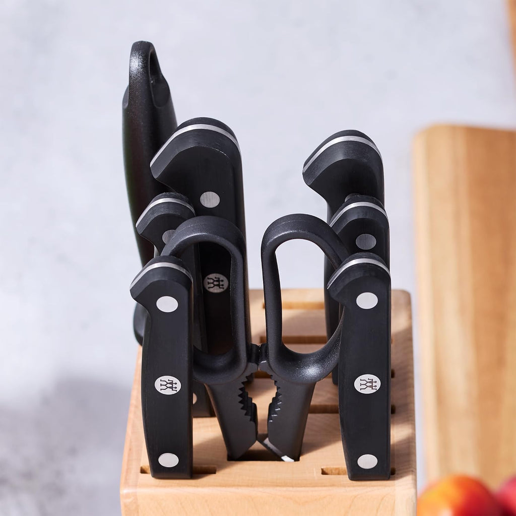 ZWILLING Gourmet 10-pc Knife Block Set with 2-Stage Pull-through Sharpener