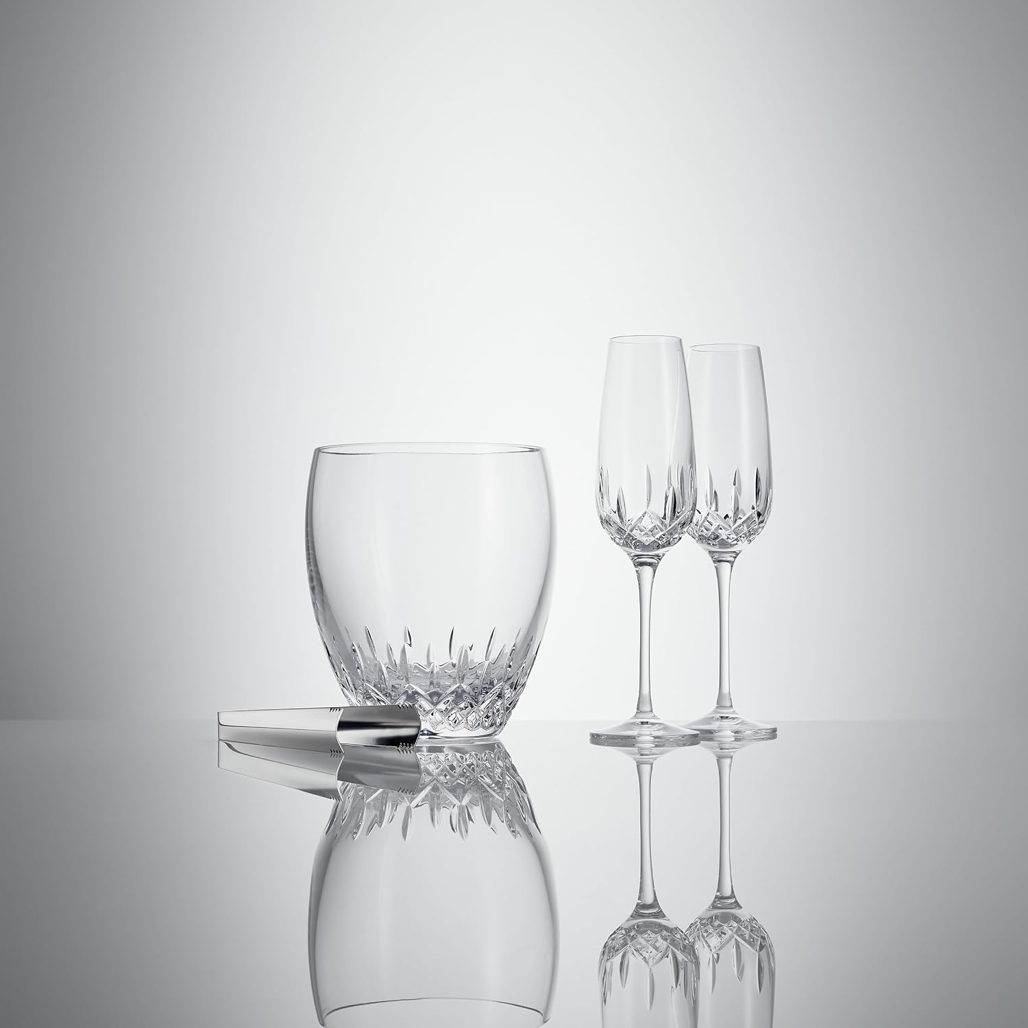 Waterford Lismore Essence Ice Bucket & Tongs