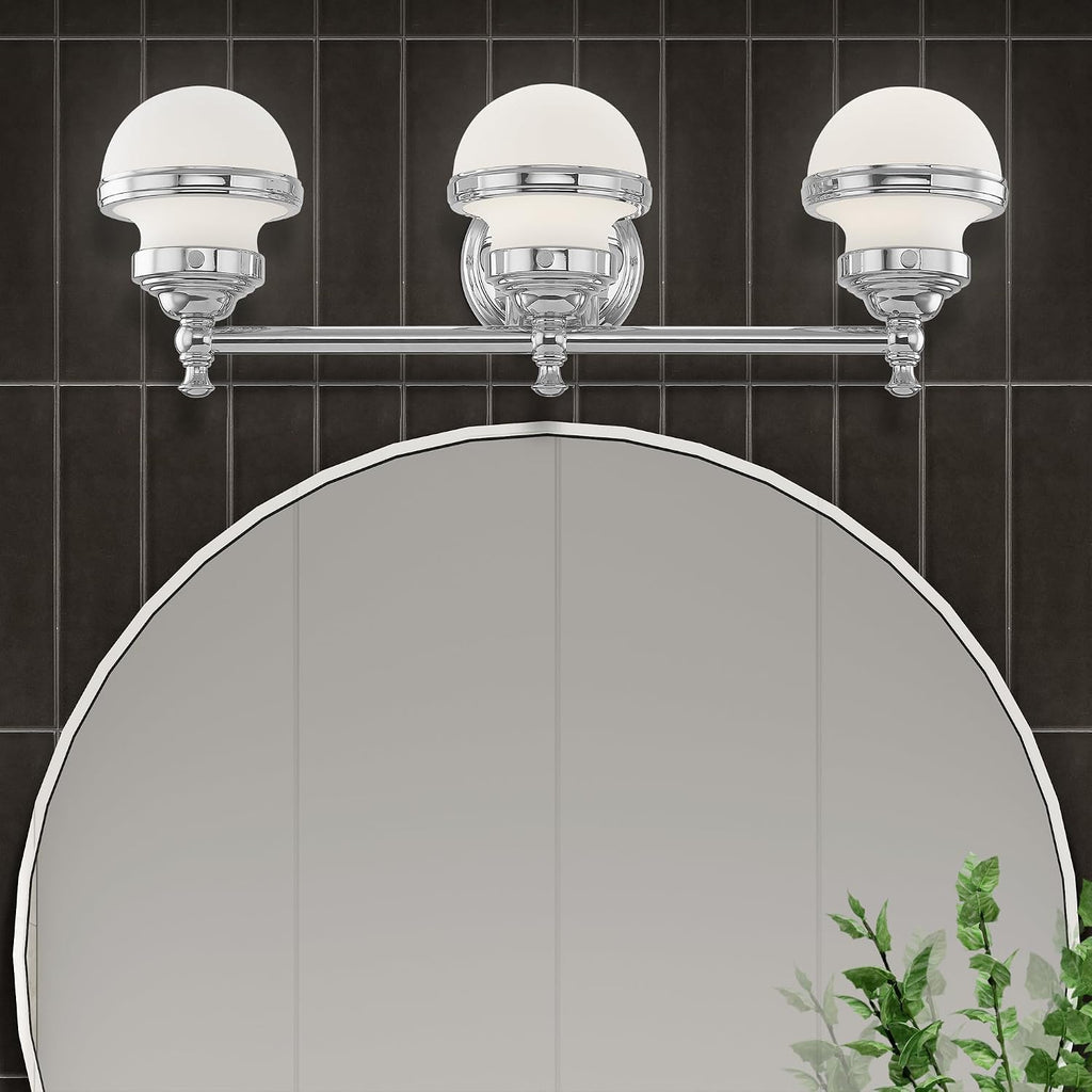 Livex Lighting 5713-05 Oldwick 3 Polished Chrome Bath Light, 24 x 7.25 x 8.25