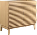 Modway Render 36' Bathroom Vanity Cabinet in Oak - Sink Basin Not Included