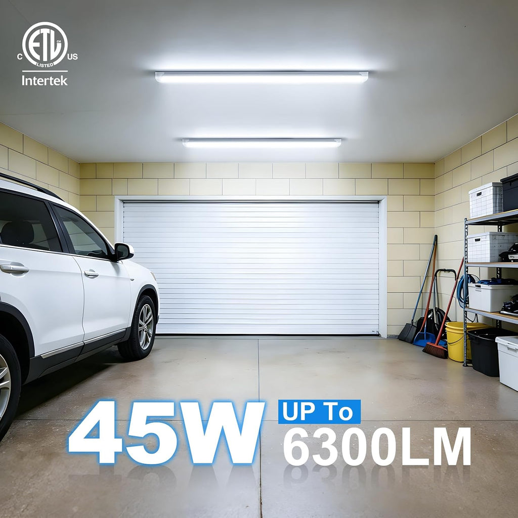 SHOPLED 4FT LED Shop Light (25-Pack), 45W, 6300LM, 6000K Cool White, V Shape LED Tube Lights, T8 Integrated Fixture for Ceiling, Workshop, Garage, Basement, Warehouse, Linkable, ETL Listed