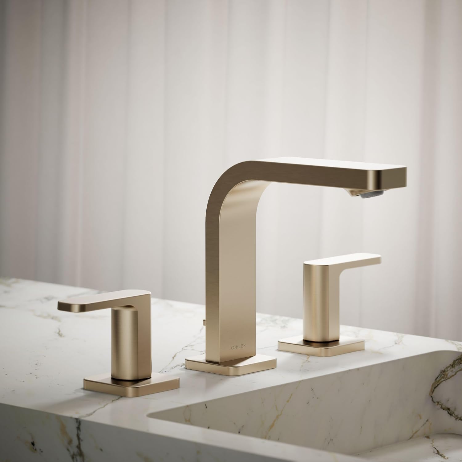 Kohler 23484-4-BV Parallel® Widespread Bathroom Sink Faucet, 1.2 gpm, Vibrant Brushed Bronze