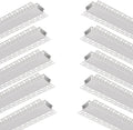10Pack 6.6FT/2 Meter Plaster in LED Channel,Drywall LED Strip Light Channel,Trimless Recessed Mud in LED Channel for 20mm Width LED Strip