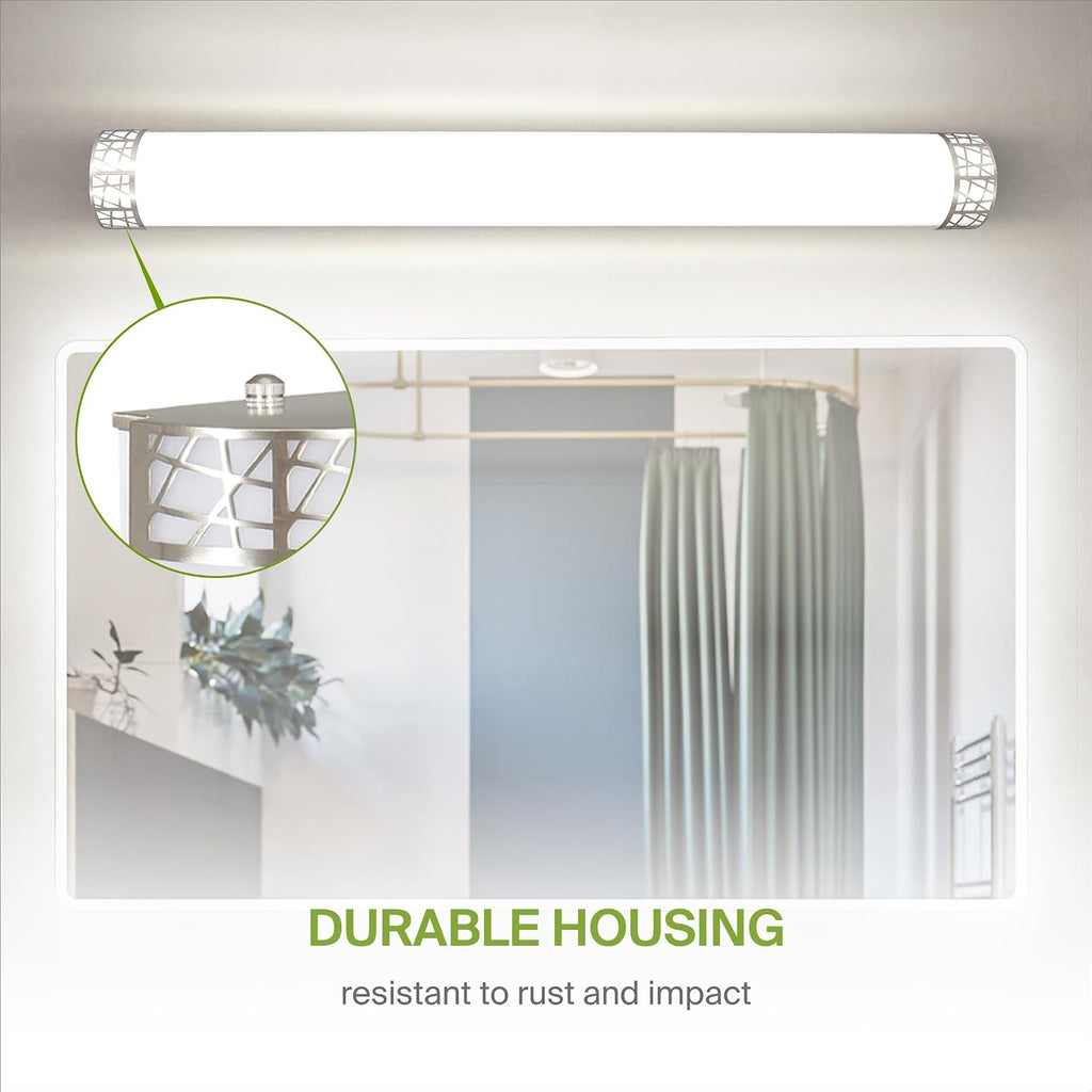 ASD 48 Inch LED Bathroom Vanity Light, 5CCT 2700K-5000K 35W, Dimmable Bathroom Light Fixtures, Modern Vanity Lights for Bathroom Lighting Fixtures Over Mirror, Wall Light Bar, Brushed Nickel, ETL, 2P