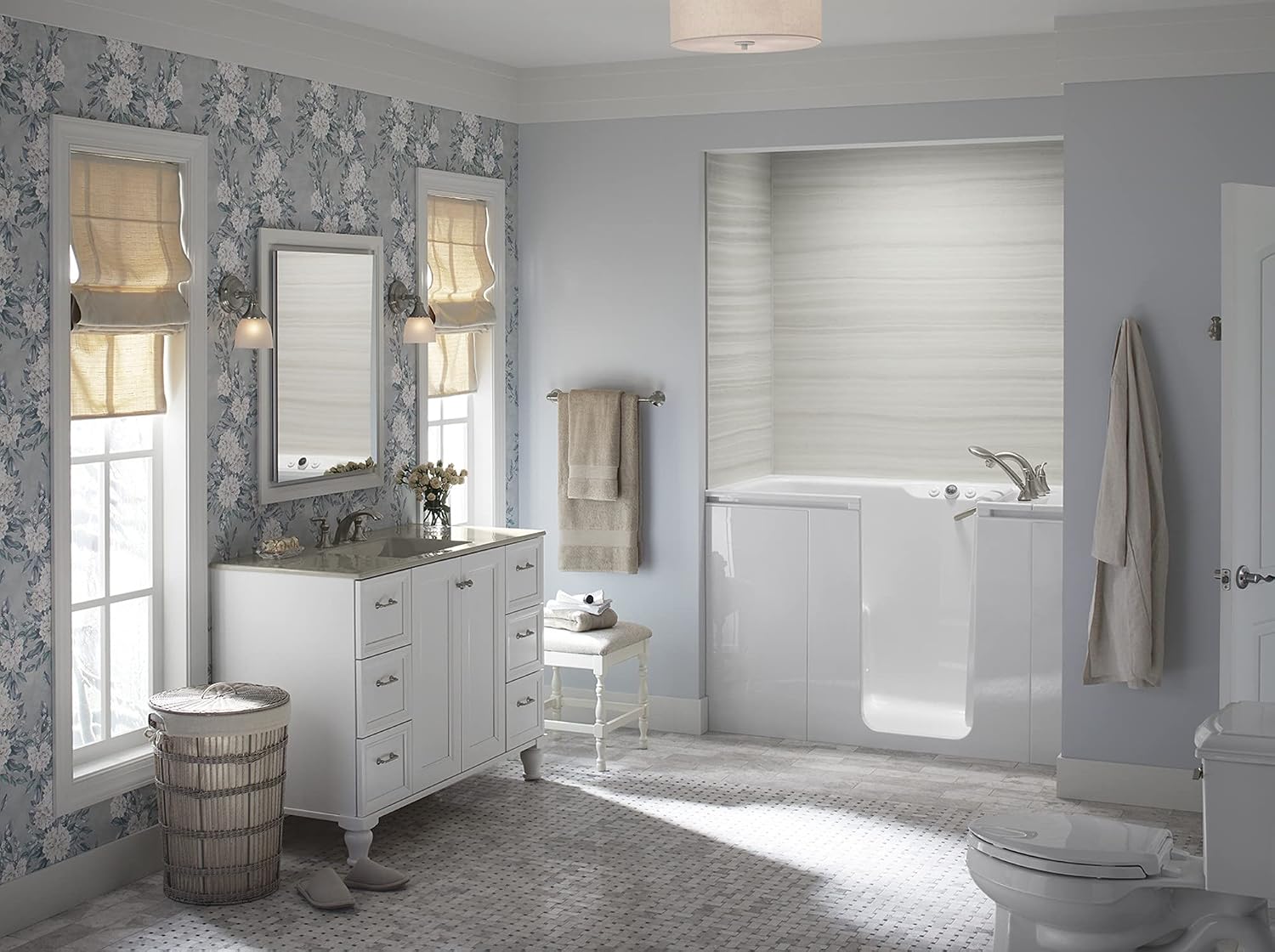 Kohler Devonshire Bathroom Vanity Light Fixture, Wall Sconce Lighting, Position Facing Up or Down, UL Listed, 1 Light, Brushed Nickel