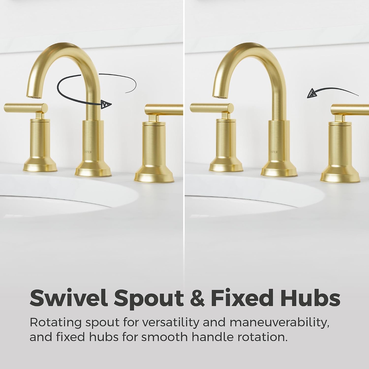 Pfister Capistrano Bathroom Sink Faucet, 8-Inch Widespread, 2-Handle, 3-Hole, NSF Certified, Brushed Gold Finish, LF049CSOBG (Pack of 3)