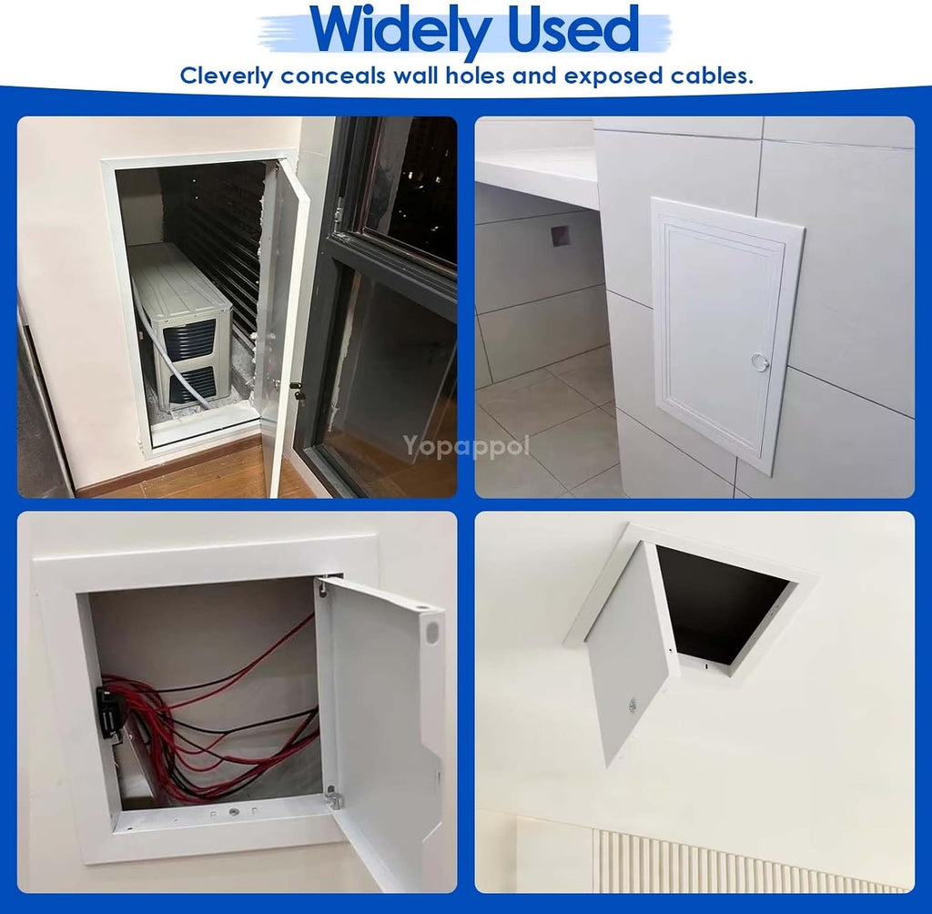 12x12 Inch 24x24 Access Door Panel, Aluminum Alloy White HVAC Inspection for Drywall Wall & Ceiling, Flush Mount Attic Bathroom Garage Hatch(28x20in/71x51cm)