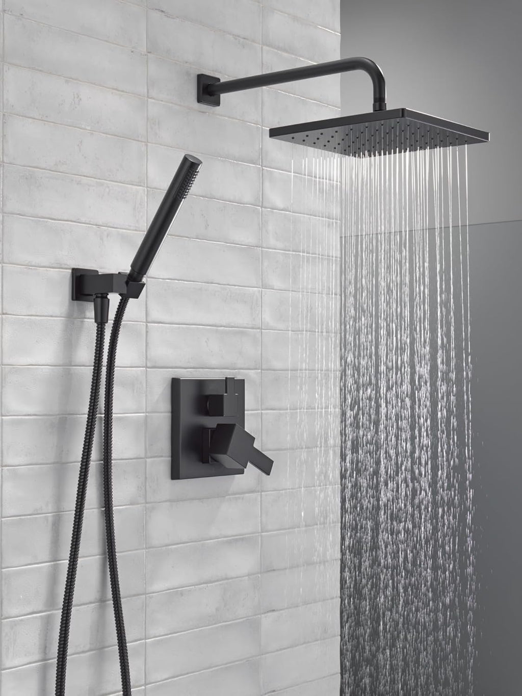 Delta Modern 14 Series Round Rain Shower System Faucet Set, Rainfall Brushed Gold Shower Head and Handle Set, Valve Trim Kit, 10 Inch, Champagne Bronze T342702-CZ (Valve Not Included)