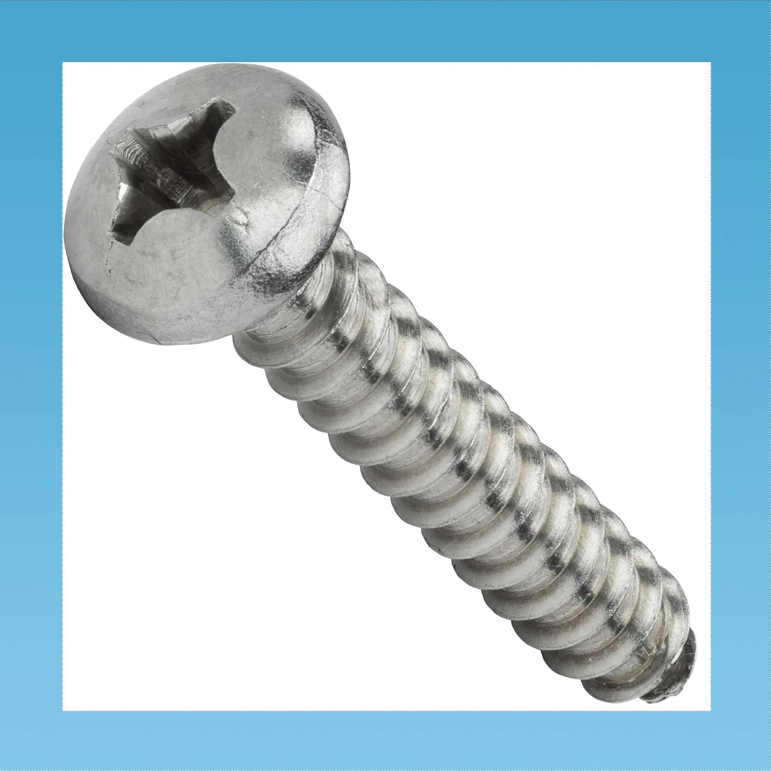 #10 x 2-1/2' - Sheet Metal Screws Self Tapping Pan Head Stainless Steel 250 self Tapping Screws Metal B2B