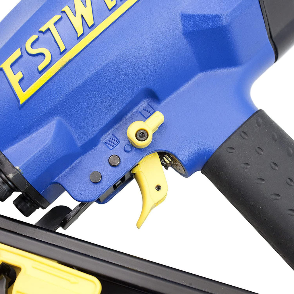 Estwing Pneumatic 34 Degree Framing Nailer, 2'–3-1/2' Framing Nails, Lightweight Magnesium Nail Gun with Depth Adjustment, Dual Trigger & Swivel Fitting, Includes Belt Hook & Carry Bag, EFR2190