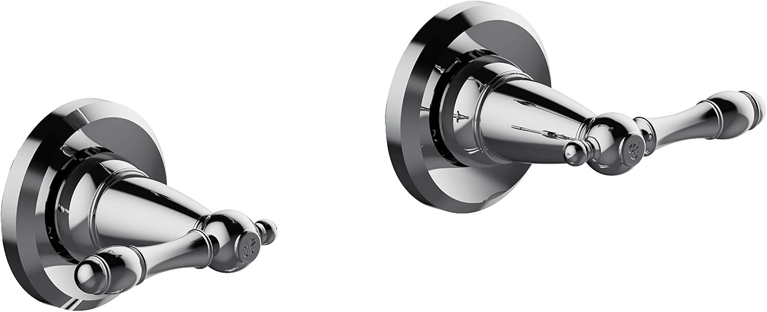 Oakmont Bath and Shower Trim Kit with Valve, Dual-Handle, High-Pressure Shower Head, Water-Saving, Polished Chrome, WaterSense Certified – Design House, 595694