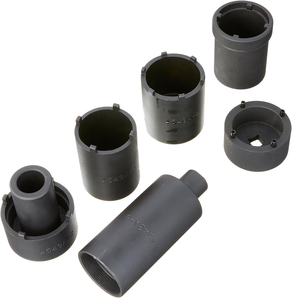 OTC 4543A 6-Piece 4WD Spindle Nut Socket Set - Compatible with Most SUV and Light Truck Applications; 1/2' Square Drive Allows Use of Torque Wrench, Ratchet, or Breaker Bar; Includes Storage Case