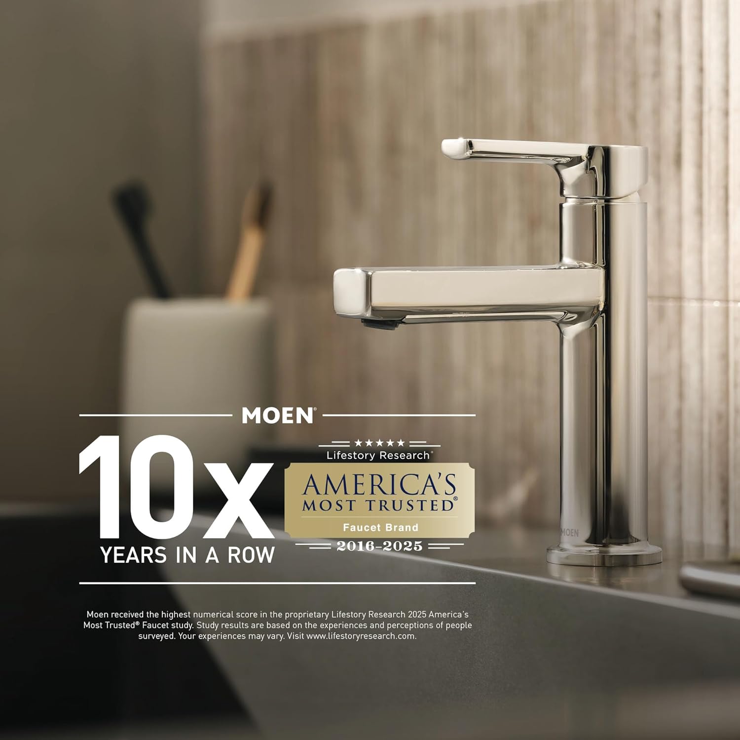 Moen YB0364BN Flara 4-Light Dual-Mount Bath Bathroom Vanity Light Fixture with Frosted Glass, Brushed Nickel