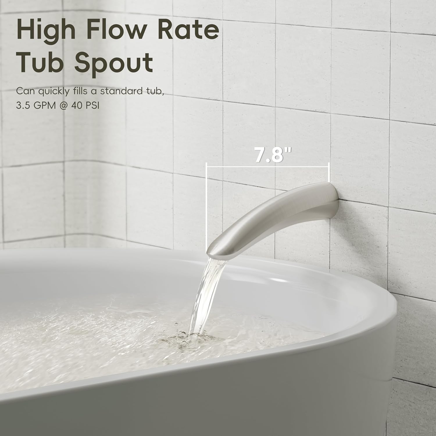 Gabrylly Bathtub Shower System, Shower Faucet Set with Tub Spout, High Pressure 10' Rain Shower head with Handheld Spray, Shower Fixtures with Pressure Balance Shower Valve, Brushed Nickel