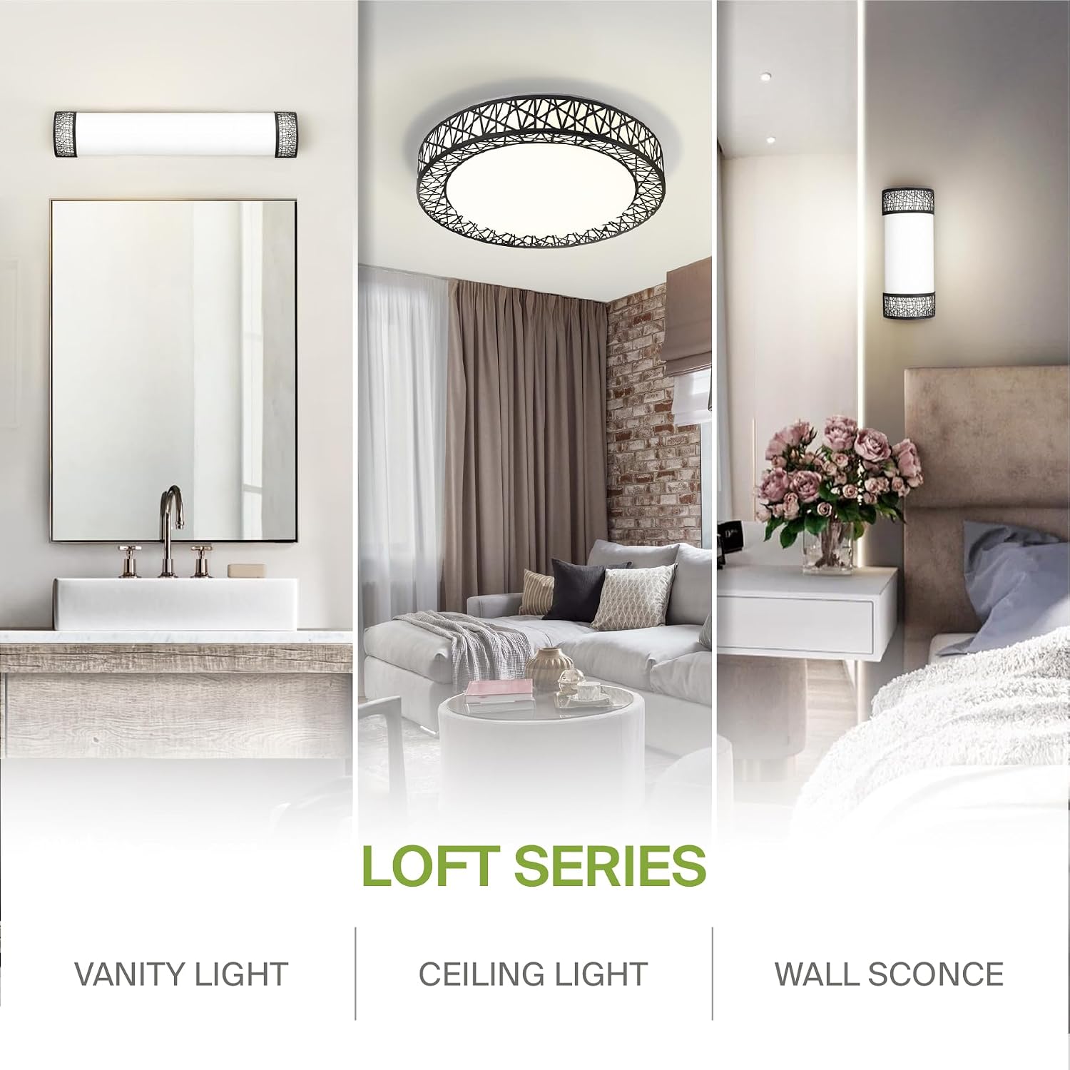 ASD 18 Inch LED Bathroom Vanity Light, 5CCT 2700K-5000K 20W, Dimmable Bathroom Light Fixtures, Modern Vanity Lights for Bathroom Lighting Fixtures Over Mirror, Wall Light Bar, Black, ETL, 4 Pack