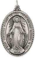 Sterling Silver Antiqued Miraculous Medal