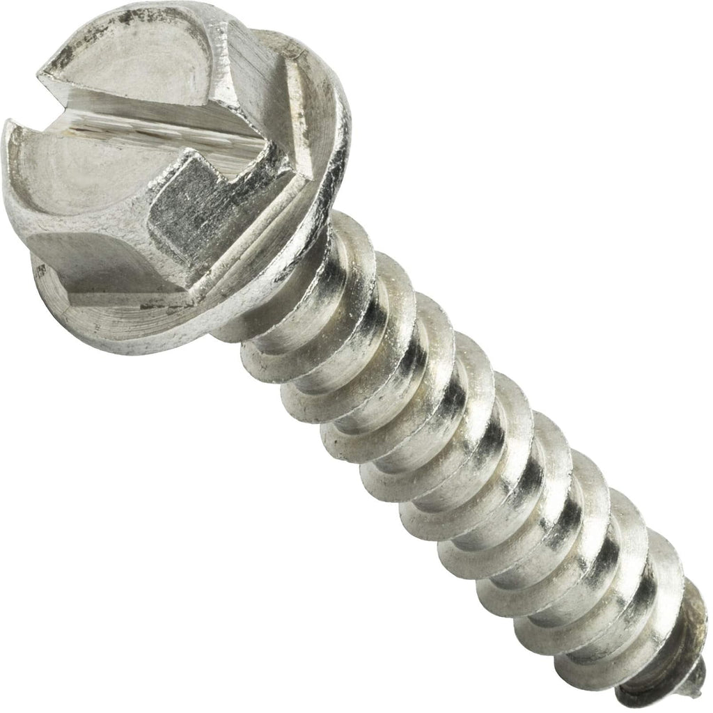 #10 x 2-1/2' - Hex Head Sheet Metal Screws Self Tapping Stainless Steel 250 Pcs self Tapping Screws Metal B2B