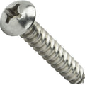 #12 x 1'- Phillips Round Head Sheet Metal Screws 18-8 Stainless Steel 500 Pcs self Tapping Screws Metal B2B