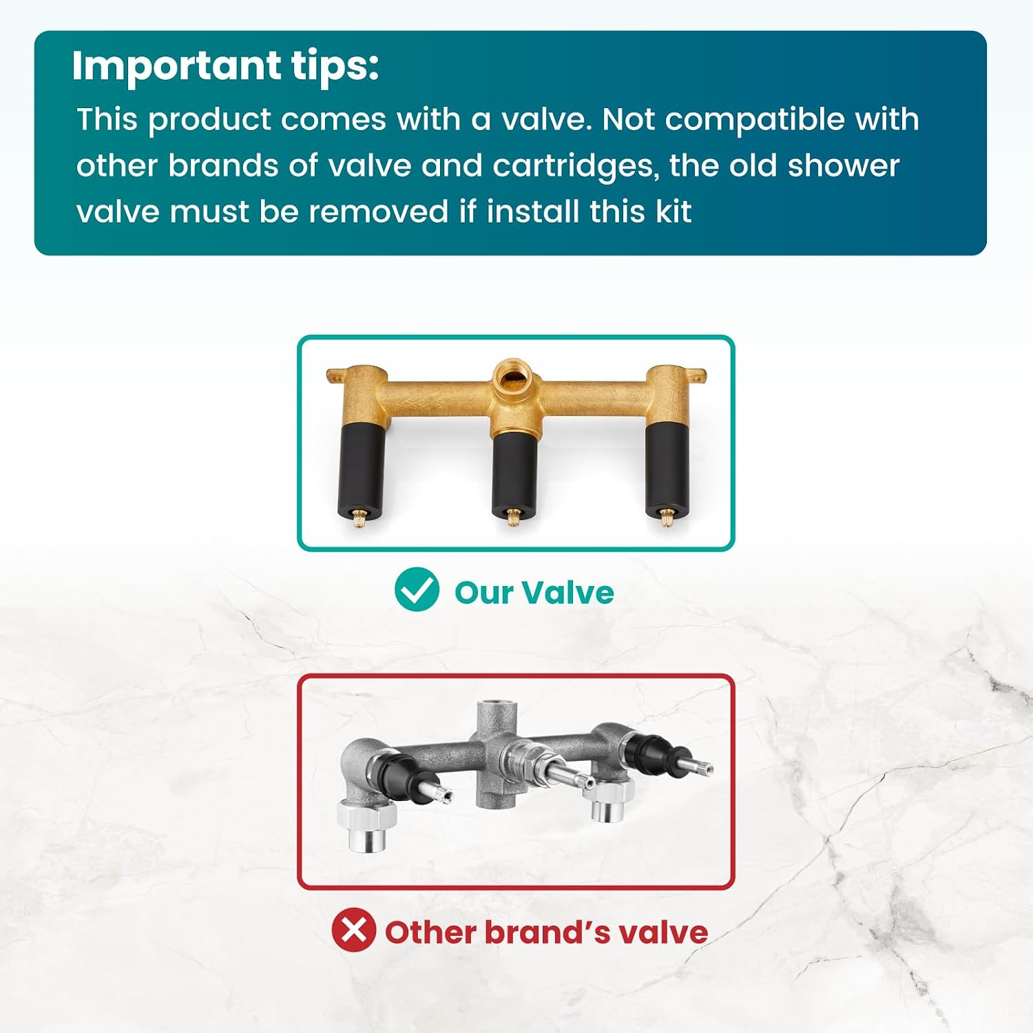 gotonovo 3 Handle Tub Shower Faucet Set,Shower System with Tub Spout,Shower Head and Handle Set with 6 Settings Handheld Spray Tub and Shower Faucet Combo Wall Mount Tub Shower Fixture Matte Black