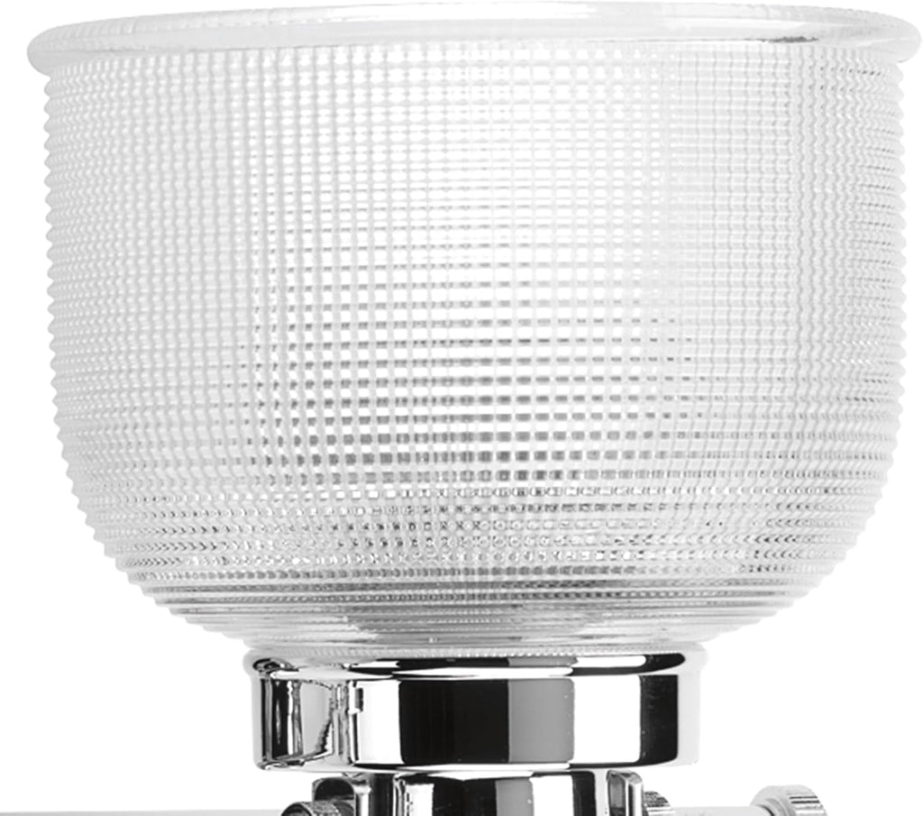 Progress Lighting Archie Collection 3-Light Clear Double Prismatic Glass Coastal Bath Vanity Light Polished Chrome