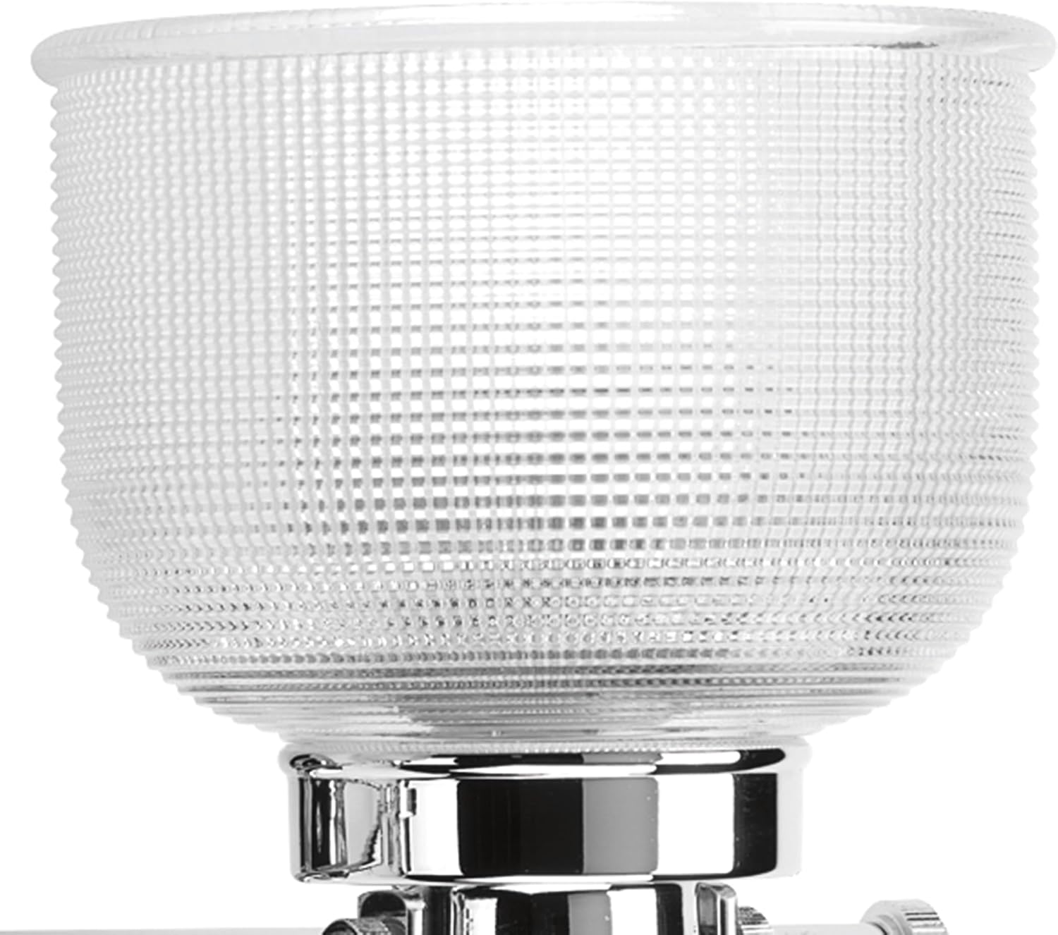 Progress Lighting Archie Collection 3-Light Clear Double Prismatic Glass Coastal Bath Vanity Light Polished Chrome