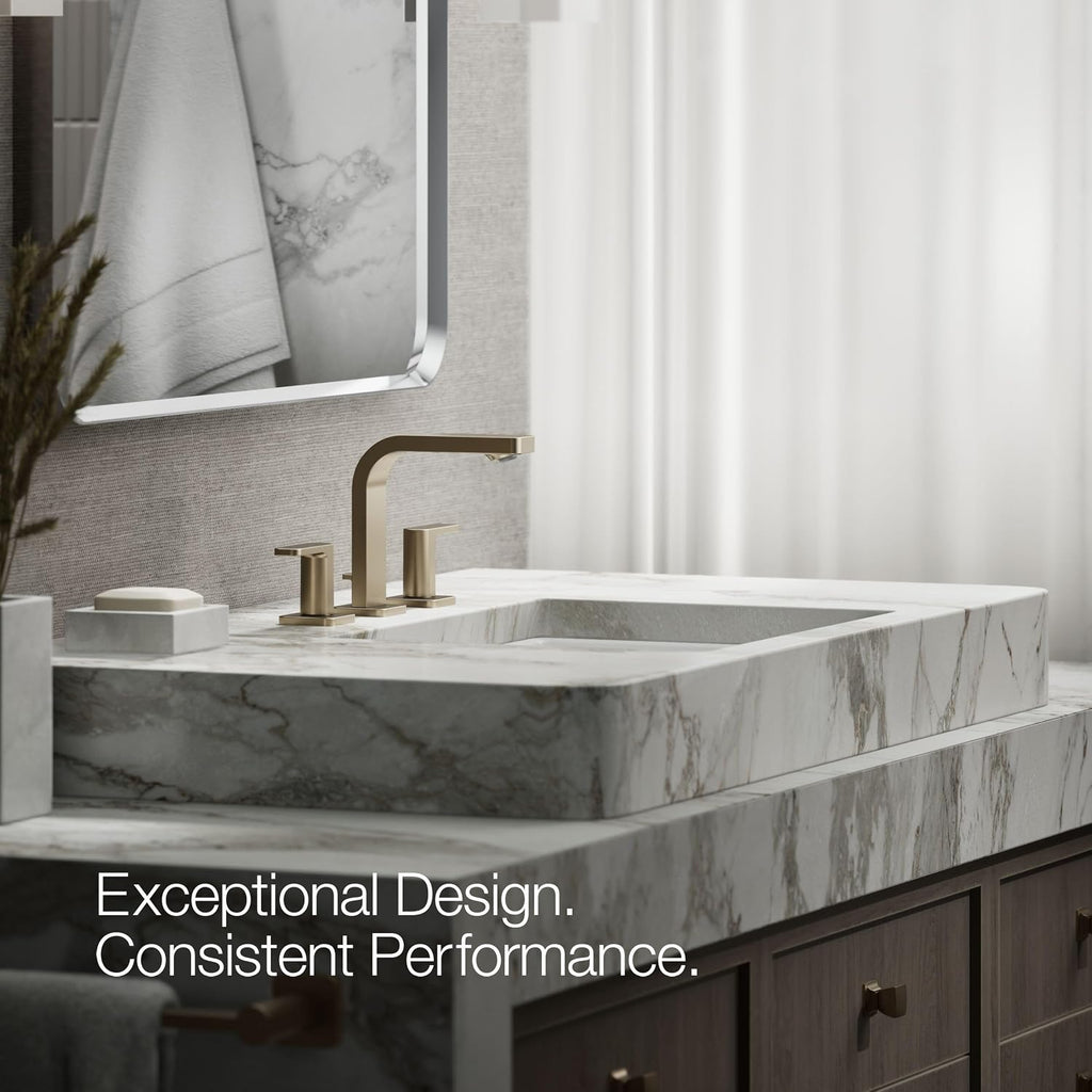 Kohler 23484-4-BV Parallel® Widespread Bathroom Sink Faucet, 1.2 gpm, Vibrant Brushed Bronze