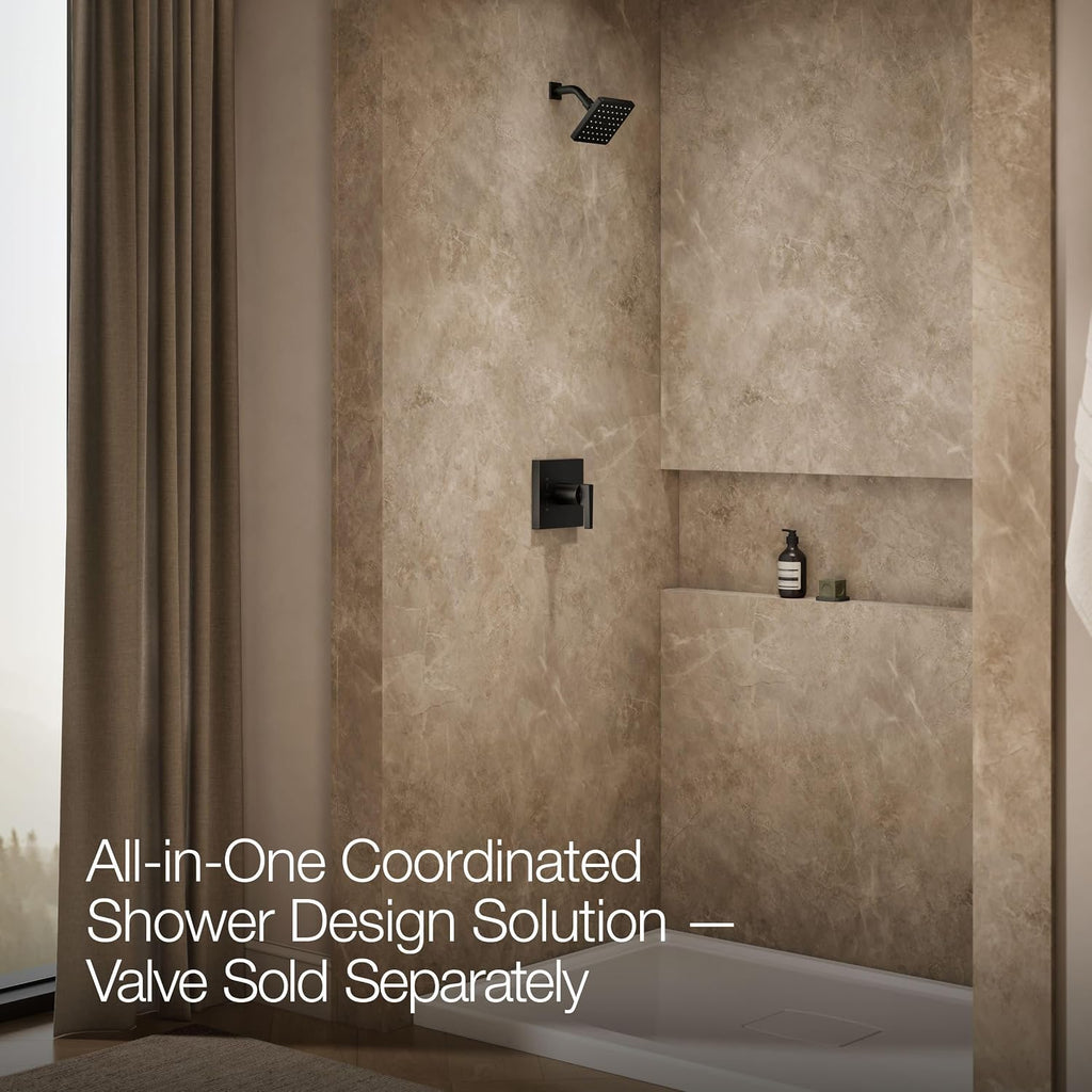 KOHLER TS99764-4-BL Honesty Rite-Temp shower trim with 2.5 gpm showerhead and lever handle, Matte Black