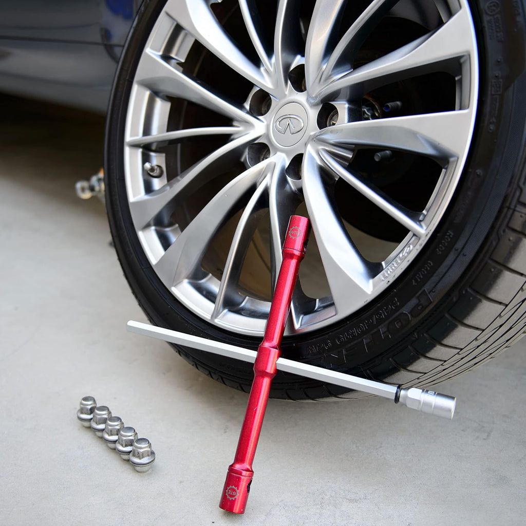 GTE TOOLS - LugStrong 26' Universal Compact Lug Wrench Set, Super-Strong Tire Iron & Lug Nut Remover - 2x more torque! Never Get Stuck on the road again! 3-PACK