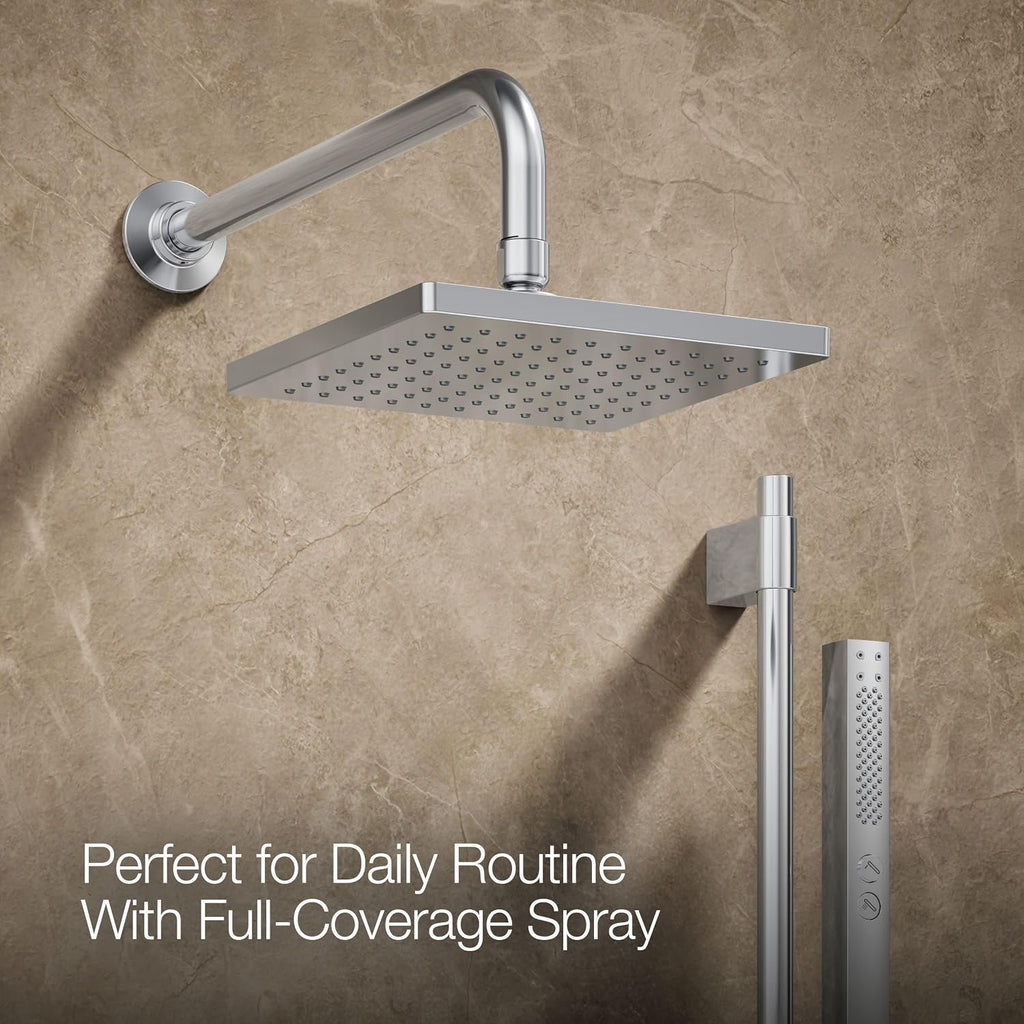 Kohler K-26273-Y-CP Honesty Shower Kit with Showerhead, Handshower, and Trim, 2.5 gpm, Polished Chrome