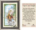 Sterling Silver Saint Christopher/Soccer Medal on a 24 inch Heavy Curb Chain with a Prayer to St Cristopher Prayer Card.