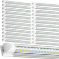 SHOPLED 4FT LED Shop Light (25-Pack), 45W, 6300LM, 6000K Cool White, V Shape LED Tube Lights, T8 Integrated Fixture for Ceiling, Workshop, Garage, Basement, Warehouse, Linkable, ETL Listed