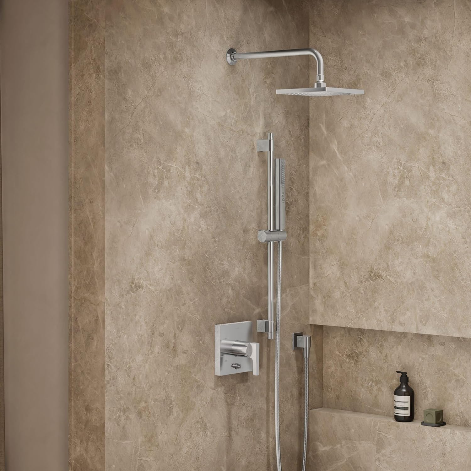 Kohler K-26273-Y-CP Honesty Shower Kit with Showerhead, Handshower, and Trim, 2.5 gpm, Polished Chrome
