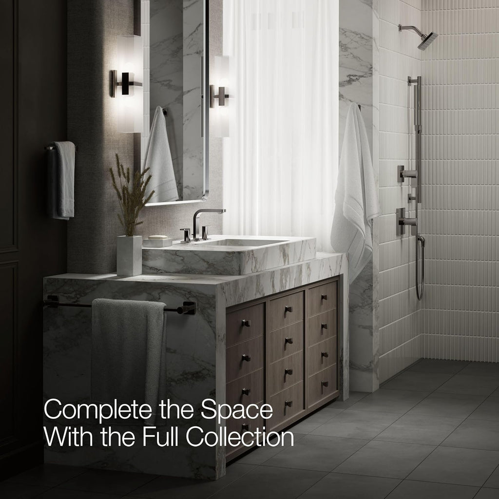 Kohler 23484-4-TT Parallel® Widespread Bathroom Sink Faucet, 1.2 gpm, Vibrant Titanium