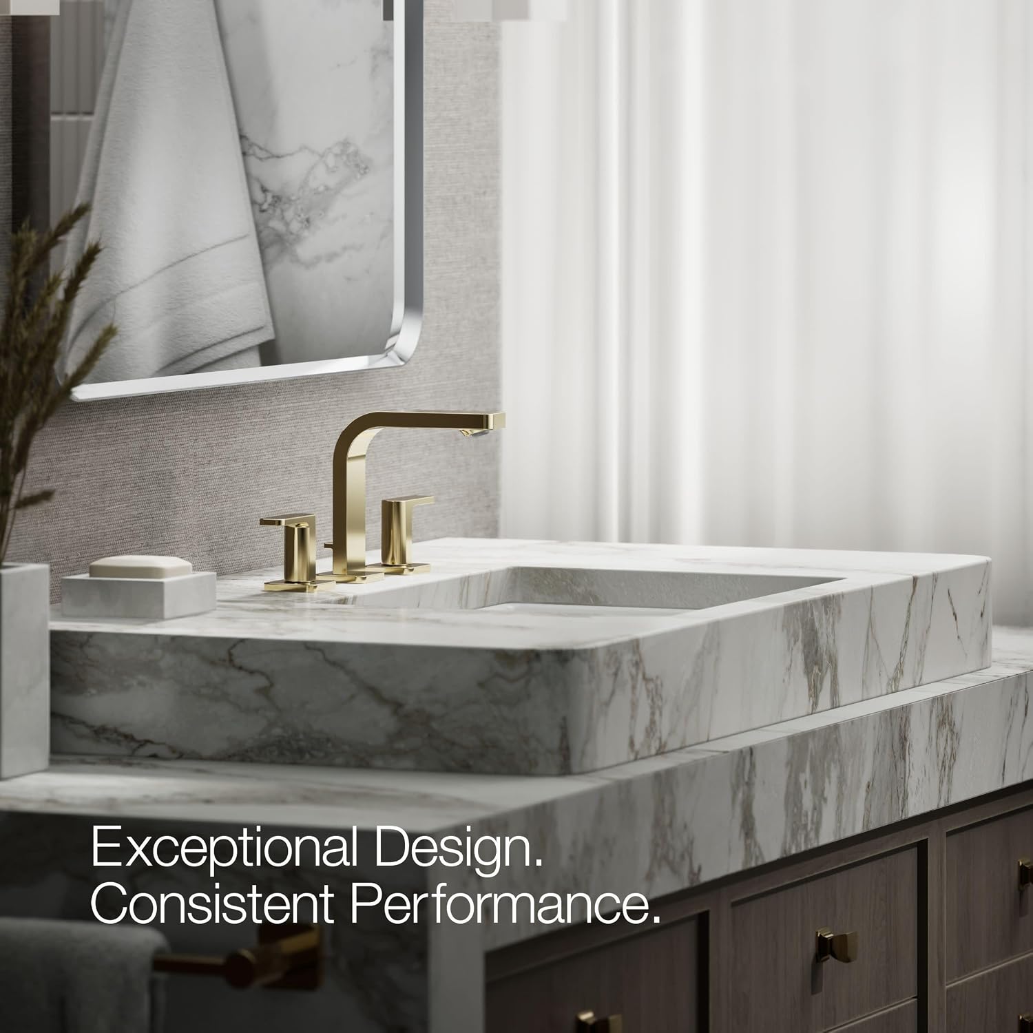 KOHLER K-23484-4N-AF PARALLEL® WS LAV FCT, LEVER 0.5 GPM, Vibrant French Gold