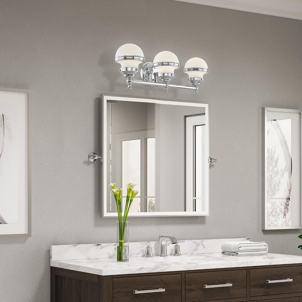 Livex Lighting 5713-05 Oldwick 3 Polished Chrome Bath Light, 24 x 7.25 x 8.25