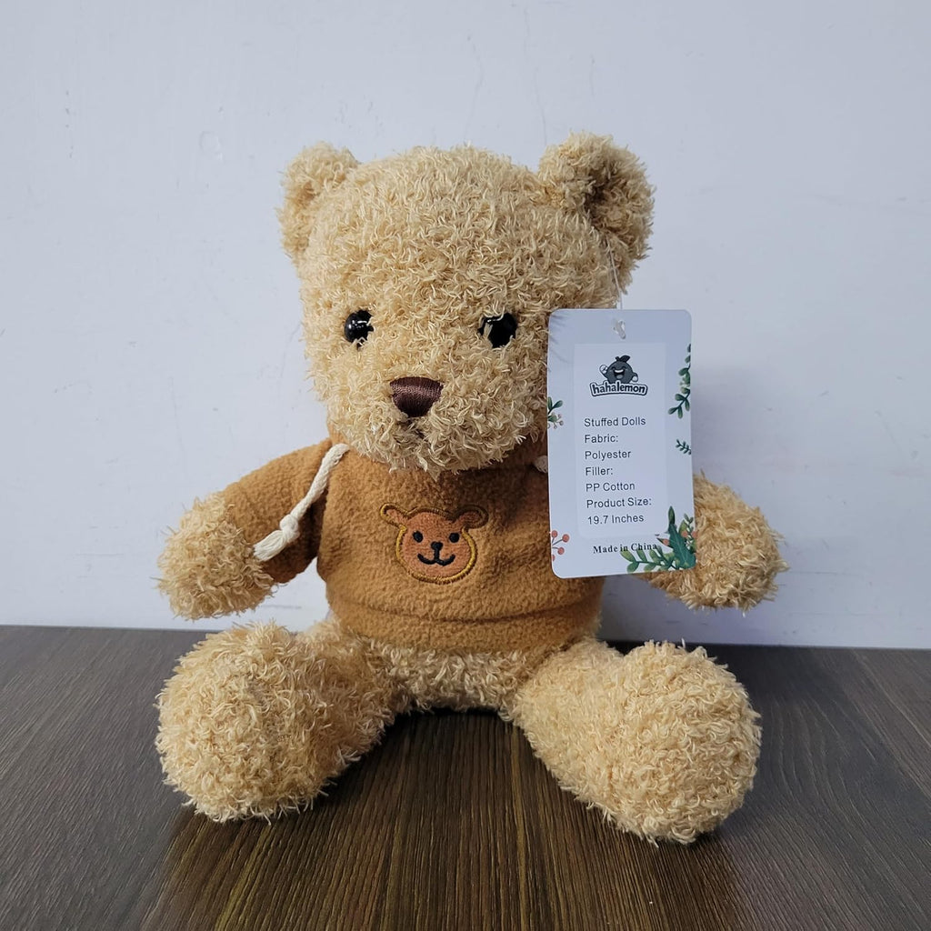 hahalemon Plush Teddy Bear Home Decor Ornament with Hoodie, Bedroom & Gift Use, 19.7 Inches