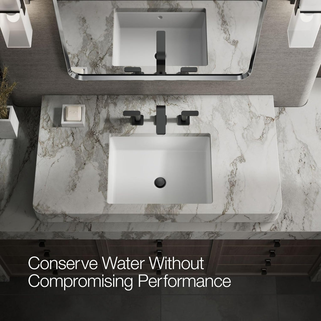 Kohler 23484-4-BL Parallel® Widespread Bathroom Sink Faucet, 1.2 gpm, Matte Black