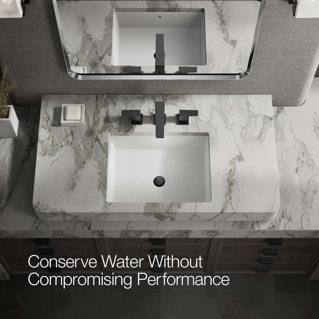 Kohler K-36786-4-BL Honesty® Widespread Bathroom Sink Faucet, Bathroom Faucets, 1.2 GPM, Matte Black