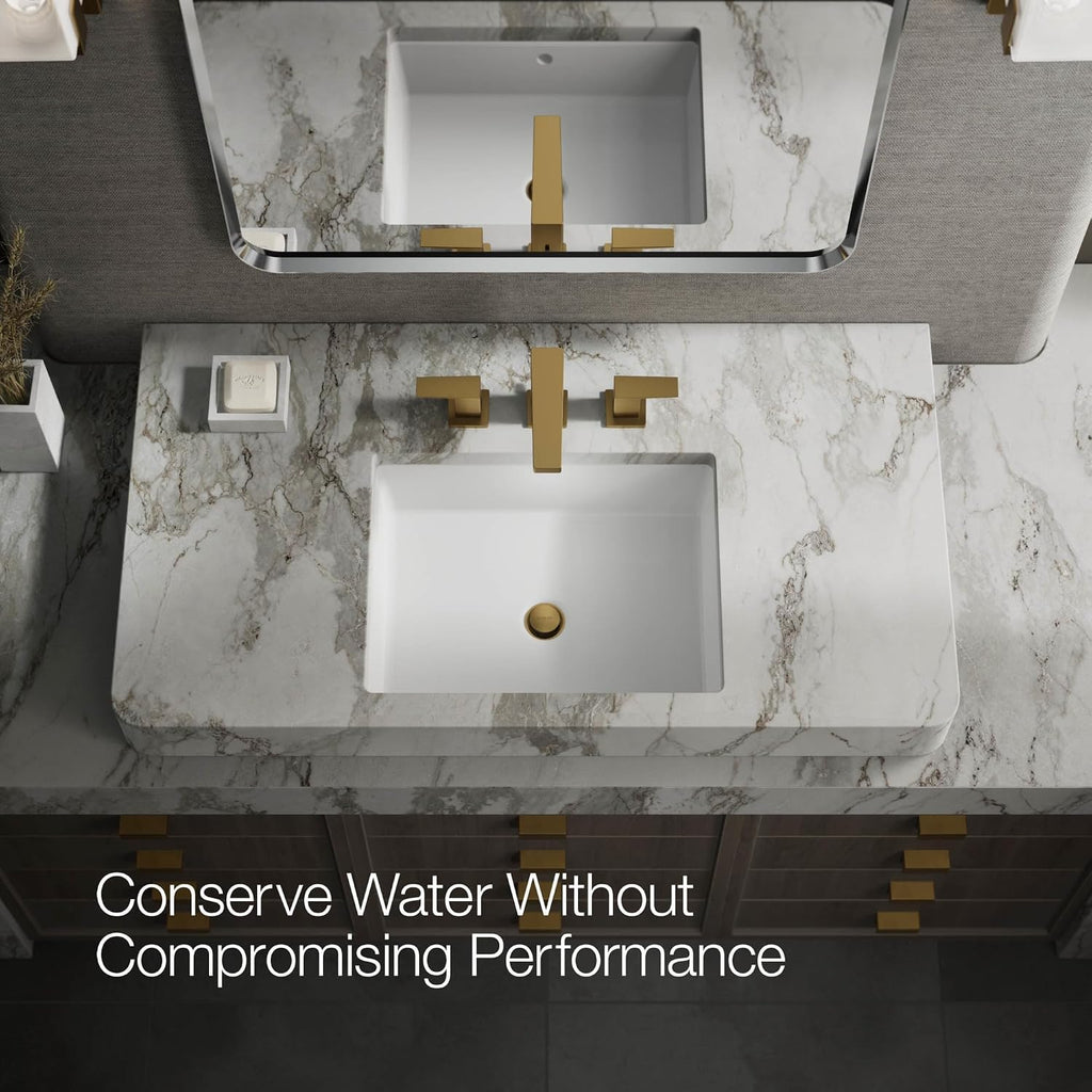 Kohler K-36786-4-2MB Honesty® Widespread Bathroom Sink Faucet, Bathroom Faucets, 1.2 GPM, Vibrant Brushed Moderne Brass