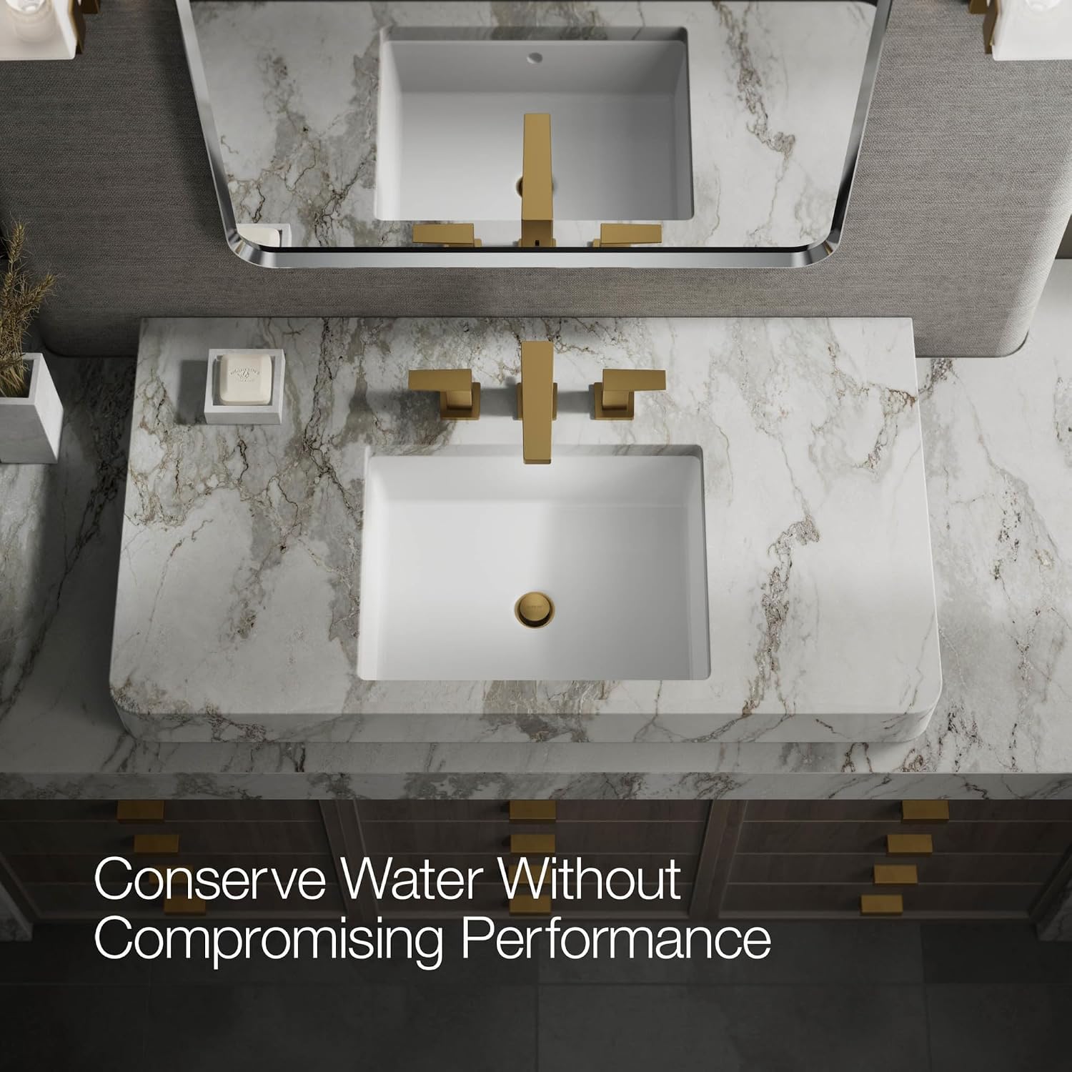 Kohler K-36786-4-2MB Honesty® Widespread Bathroom Sink Faucet, Bathroom Faucets, 1.2 GPM, Vibrant Brushed Moderne Brass