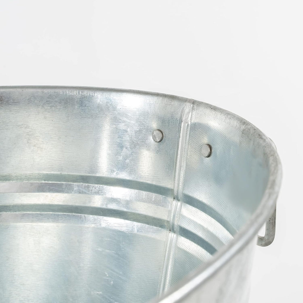 Simple Elements 6 Gallon Galvanized Tub - Multifunctional Ice Bucket - Beverage Tub for Parties, Events and Home Decor - Farmhouse Decor - Ice Tub - 2.97 Lbs - 19.25' L x 12.5' W x 9.25' T
