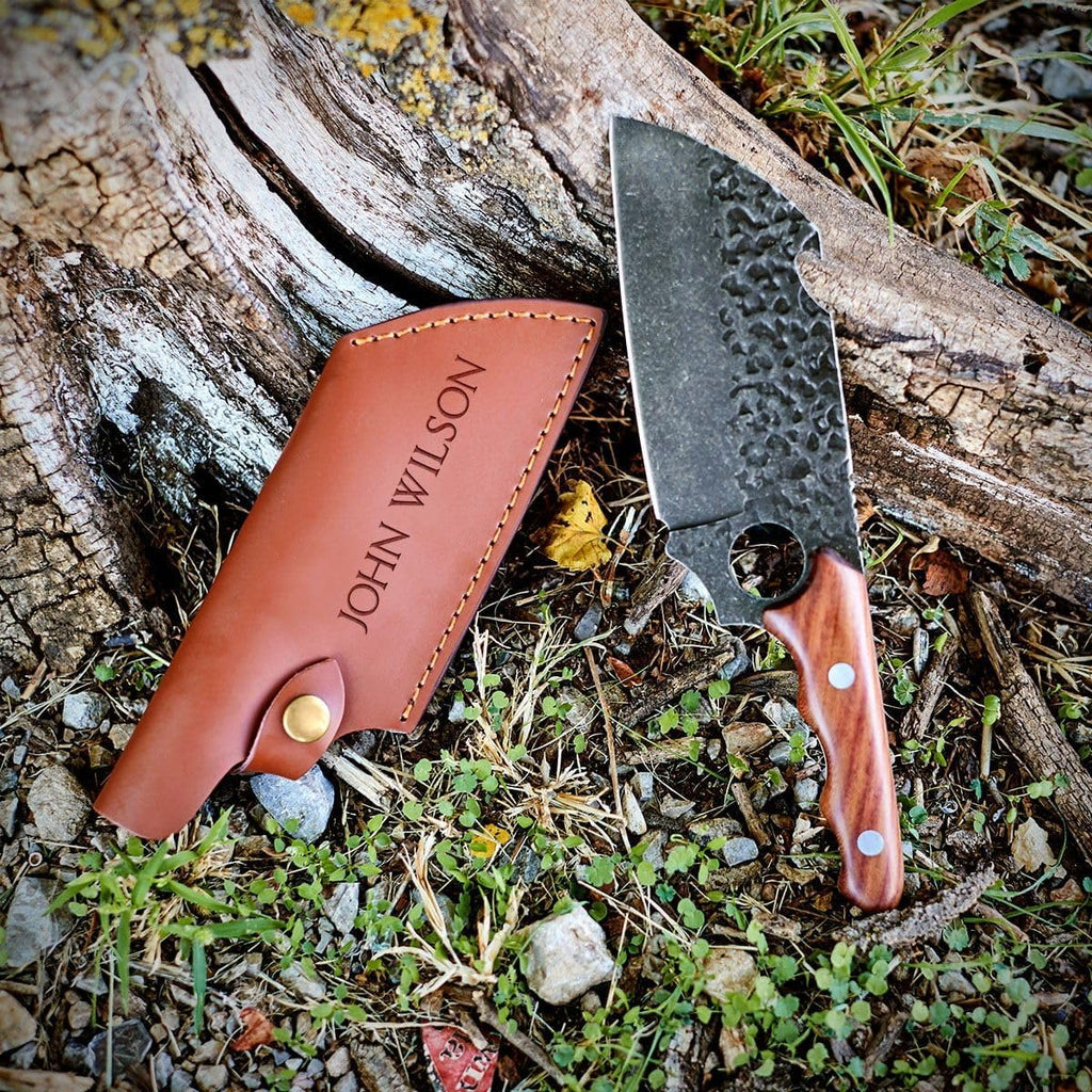 Personalized Meat Cleaver Knife, Set of 5 - Custom Groomsmen Ideas for BBQ Lovers, Grill Masters, or Home Chefs